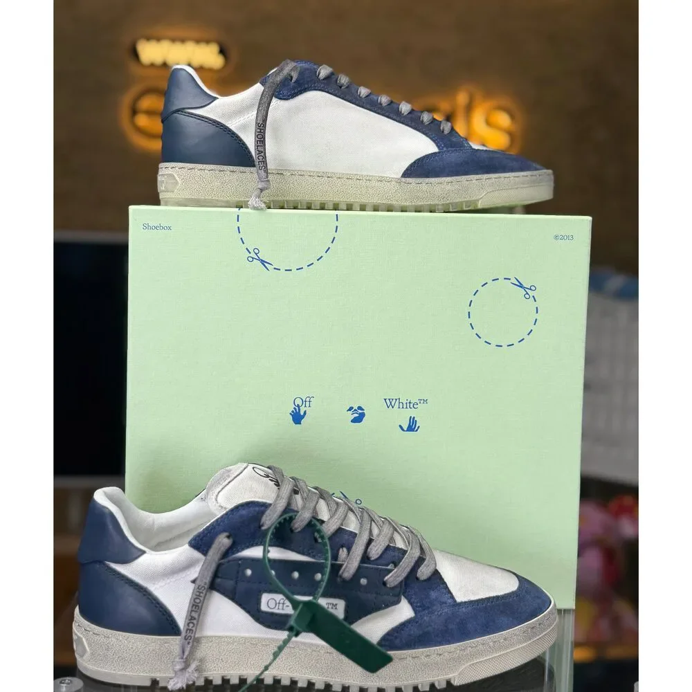 Off-White 5.0 Sneakers White Navy Blue – Men’s EU 44 / US 11 – New with Box